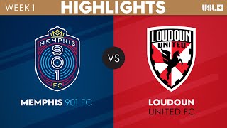 03112023  Memphis 901 FC vs Loudoun United FC  Game Highlights [upl. by Trelu]