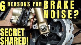 BRAKE NOISE 6 REASONS amp SOLUTION  HOW KEEP BRAKE PADS CLEAN TVS APACHE RTR 200  BAJAJ DOMINAR 400 [upl. by Evonne]