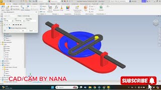 AUTODESK INVENTOR ASSEMBLY AND ANIMATION TUTORIAL BEGINNER FRIENDLY  SLOT LINK MECHANISM [upl. by Batholomew591]