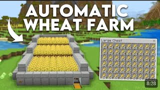 Minecraft Easiest Auto Wheat Food Farm 121 Tutorial [upl. by Anderea612]