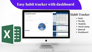 Habit tracker on Excel tutorial 2023 step by step [upl. by Woodrow]