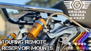 Touring Remote Reservoir Mounts  Original Garage Moto  Ohlins  Legends [upl. by Horter]