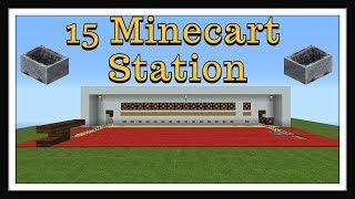 Minecraft Tutorial  15 Minecart Station quotNew 2018quot [upl. by Ylatfen]