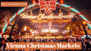 Best Vienna Christmas Markets 2023 🇦🇹 Full Walking Tour Top Tips Drinks Souvenirs [upl. by Edras]