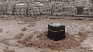 Kaaba now Mecca is blown away by the wind The speed of the storm is 315 kmh [upl. by Clapper]