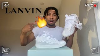 LANVIN CURB LEATHER SNEAKER REVIEW  TRY ON  THESE ARE SO HARD 🤯😳🔥 [upl. by Nylevol]