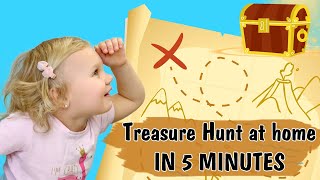 How to make a treasure hunt for kids at home  Scavenger hunt for kids in 5 minutes [upl. by Horatius]