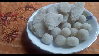 SUBWhite Coconut Naduচিনির নারকেল নাড়ুChini diye Narkel Naruনারকেলের তক্তিNarkeler Tokti [upl. by Atinrehs]