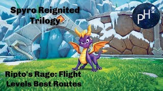 Spyro Riptos Rage Flight Levels Best Routes [upl. by Neral859]