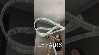 LYFAIRS · Elegant Restaurant Rings Crystal Chandelier Foyer Living Room [upl. by Samid951]