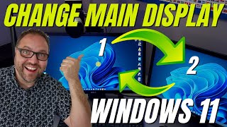 How to Set your Primary Monitor Windows 11  Change Main Display [upl. by Kalila]