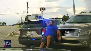 Georgia Woman With Child in Car Rams Multiple People Police Cars While Trying to Avoid Arrest [upl. by Wilek]