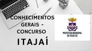 LIVE Concurso de ITAJAISC  REVISÃO CONHECIMENTOS GERAIS [upl. by Sosna448]