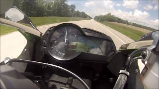 2013 Kawasaki ZX6R 636 Top SpeedAcceleration MPH M4 GP Slip on Exhaust GoPro HD [upl. by Nelleeus]