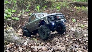 Axial SCX24 Chevy C10 backyard trail  Mini Scale Crawler  4K [upl. by Enenstein]