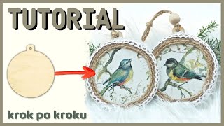 Łatwa bombka decoupage krok po kroku  DIY tutorial [upl. by Ledif]