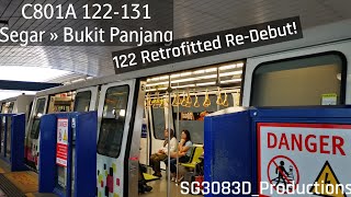 SMRTRetrofitted 122 ReDebut C801A 122131  BP11 Segar » BP6 Bukit Panjang BPLRT [upl. by Aihseken]