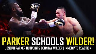 🤣 JOSEPH PARKER SCHOOLS DEONTAY WILDER 🤣 IMMEDIATE REACTION NO FOOTAGE [upl. by Htilil]