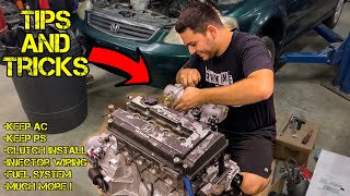 HOW TO SWAP A B SERIES INTO YOUR CIVIC IN ONE DAY [upl. by Amesari506]