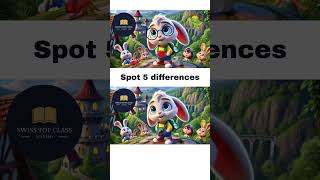 Spot 5 differences puzzle findthedifference cartoon [upl. by Ahsirk]