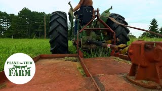 A 1973 John Deere 820 Clipping An Overgrown Pasture [upl. by Dayle987]