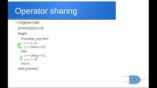 VHDL Course session 16 Chapter 7 Design optimizationoperator sharing [upl. by Ainoval]