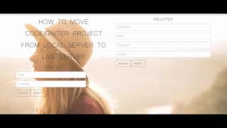 How to Move Codeigniter Project from Local Server to LiveServer [upl. by Gudren]