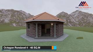 Small Rondavel House Design  ID RH0008 [upl. by Tyrrell]