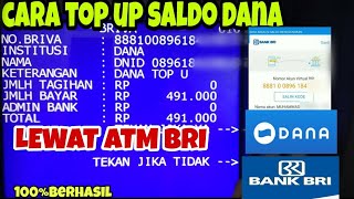 Cara mengisi saldo DANA lewat atm bri  100 BERHASIL [upl. by Evie]