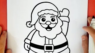 COME DISEGNARE BABBO NATALE [upl. by Siduhey]