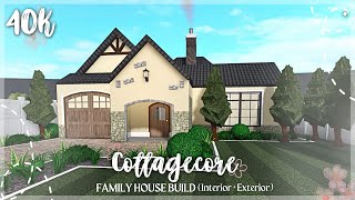 40K BLOXBURG  Family Cottagecore Home  Bloxburg Housebuild  Interior  Exterior [upl. by Germana]