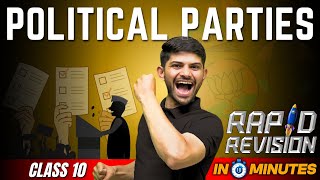 Political Parties  10 Minutes Rapid Revision  Class 10 Social science [upl. by Bealle]