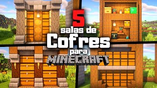 🧐 5 IDEAS para ZONAS de ALMACENAMIENTO y✅ SALAS de COFRES en MINECRAFT [upl. by Ailasor148]