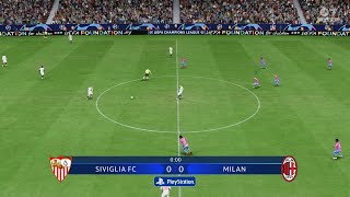 FC 24  SIVIGLIA VS AC MILAN  OTTAVI DI CHAMPIONS LEAGUE 20242025 GAMEPLAY [upl. by Dann]