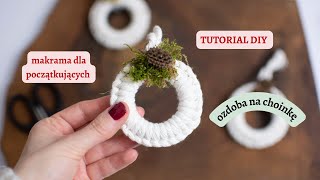 Ozdoba ze sznurka na choinkę DIY makrama na święta [upl. by Aikin416]