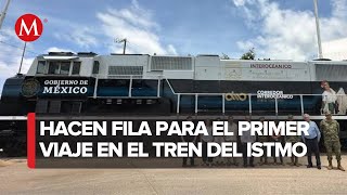 Hoy inauguran el Tren del Istmo de Tehuantepec ya hay fila en la estación de Salina Cruz [upl. by Gannie]