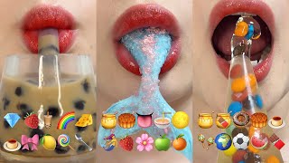 asmr 1HOUR EMOJI FOOD CHALLENGE DESSERT MUKBANG 1시간 이모지 챌린지 모음집 eating sounds [upl. by Brittaney426]