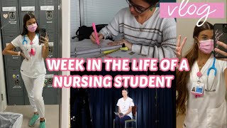 NURSING SCHOOL WEEK IN THE LIFE  vlog ♡ [upl. by Anial]