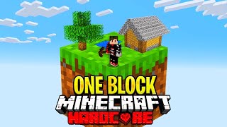 I Survived 100 Days on ONE BLOCK in Hardcore Minecraft [upl. by Lirbij]