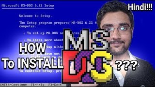 Install MS DOS 622 Explained In Hindi [upl. by Nivri]