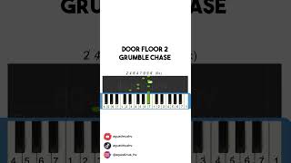 shorts Doors Floor 2  Roblox Doors Floor 2  Grumble Theme  Easy Piano Tutorial [upl. by Yelra]