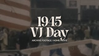 Archive footage of VJ Day 1940s home movie 16mm film [upl. by Einnoc]