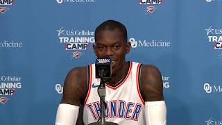 Thunder Media Day Dennis Schroder [upl. by Oidiple]