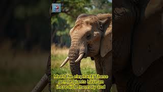 Elephants Never Forget 🐘 Amazing Memory Fact animalfacts [upl. by Moclam]