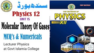 Unit 15 Molecular theory of gases MCQS amp Numerical  Class 12 physics new book sindh text Jamshoro [upl. by Arem]