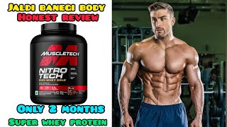 Muscletech nitrotech gold whey protein review weightgain protein muscletech gym [upl. by Gasper]