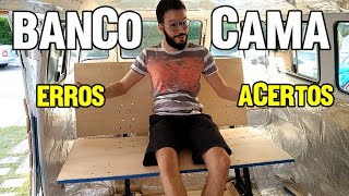 BANCO CAMA ERROS ACERTOS E DICAS  KOMBI LILIA Motorhome [upl. by Rachele692]