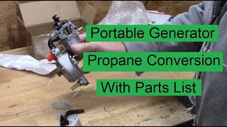 Harbor Freight Portable Generator Propane Conversion  With Parts List  Lets Figure This Out [upl. by Elletnuahc]