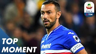 Fabio Quagliarella Scores Insane Backheel Volley  Sampdoria 30 Napoli  Top Moment  Serie A [upl. by Yatnahs363]