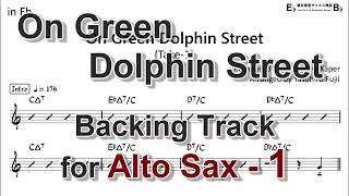 On Green Dolphin Street  Backing Track with Sheet Music for Alto Sax Take1Revised [upl. by Saks]